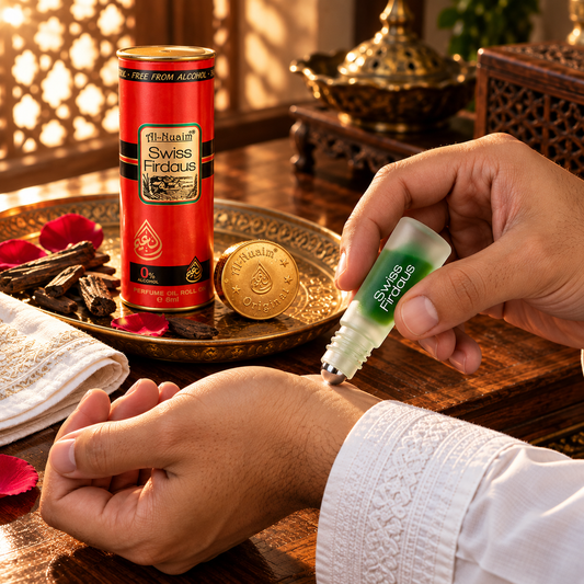 Al-Nuaim Swiss Firdaus Attar | 6ml Alcohol-Free Roll-On Perfume Oil | Long-Lasting Floral Ittar for Men & Women